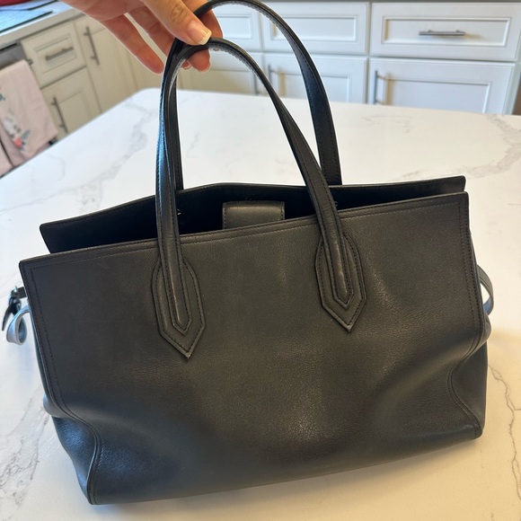 YSL Black Leather Tote Bag - Picture 1 of 4